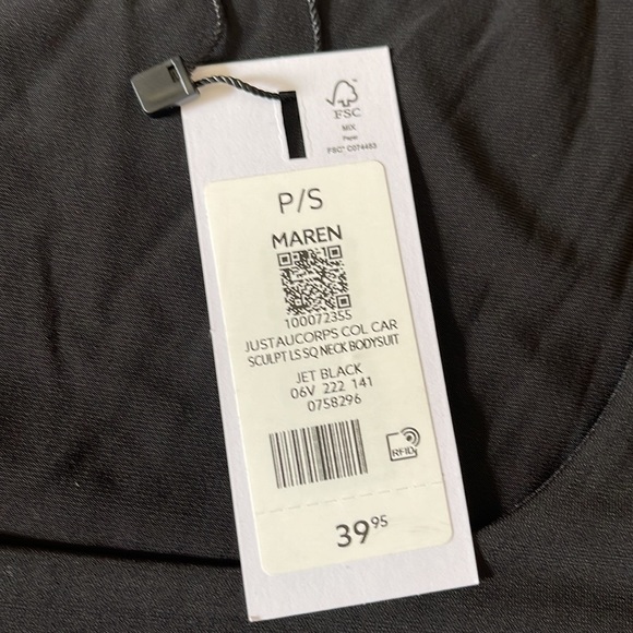 DYNAMITE NWT Maren Sculpt Long Sleeve Square Neck Bodysuit Size SMALL NEW - Picture 9 of 15